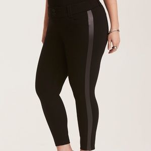 NWT Black Crop Tuxedo Stripe Trouser Torrid